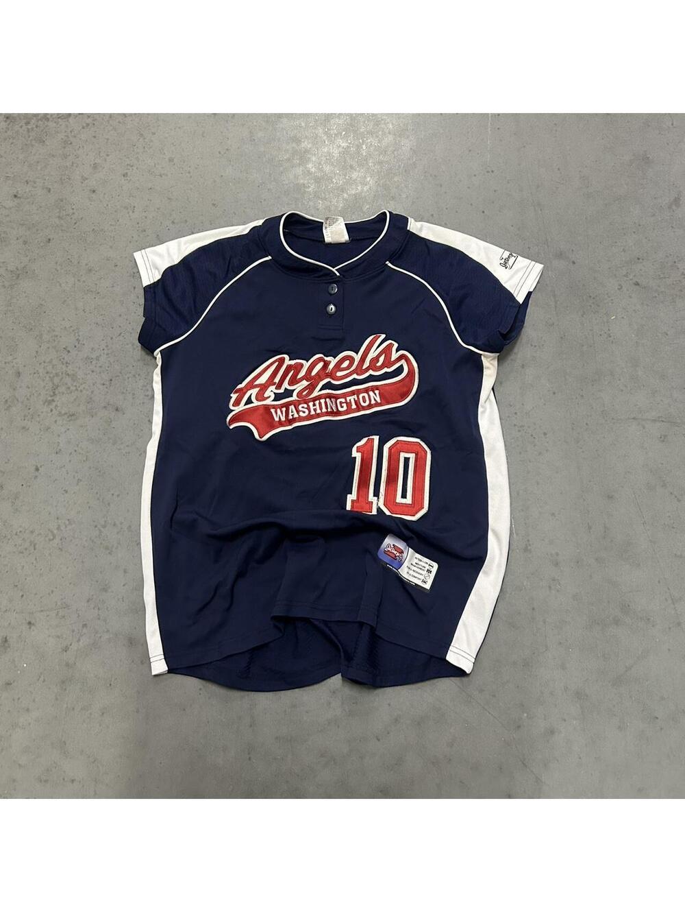 Navy and red Angels jersey #baseball